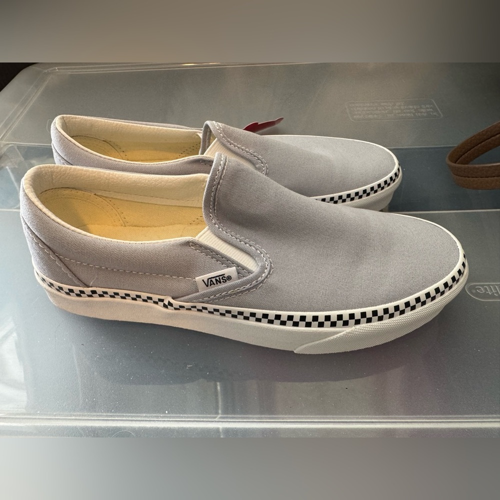 Vans Gray Slip-On Shoes Women’s 7.5